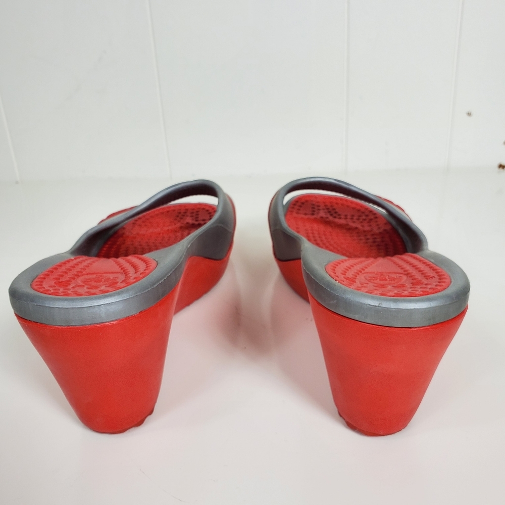 Crocs Sassery 3" wedge slipon sandles size 7 - Picture 7 of 10